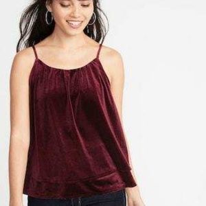 NWT Lg Old Navy layered velvet tank top